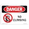 Signmission OSHA Danger Sign, No Climbing, 10in X 7in Rigid Plastic, 7" W, 10" L, Landscape, OS-DS-P-710-L-1791 OS-DS-P-710-L-1791 - alternate 1